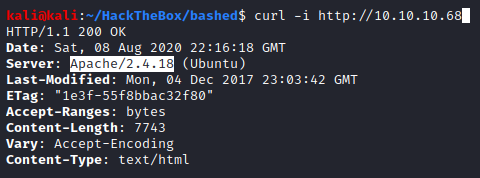 Server Version Using Curl