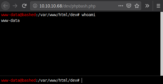 Phpbash Working