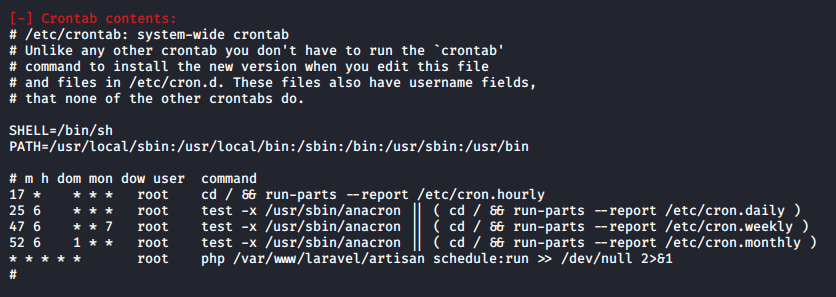 Laravel Artisan Cron Job