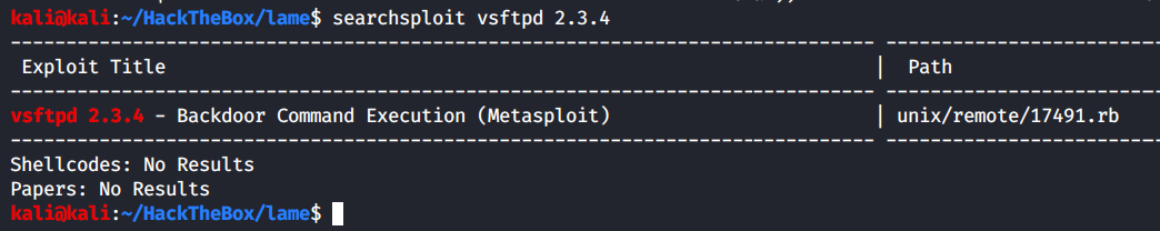 Searchsploit Results